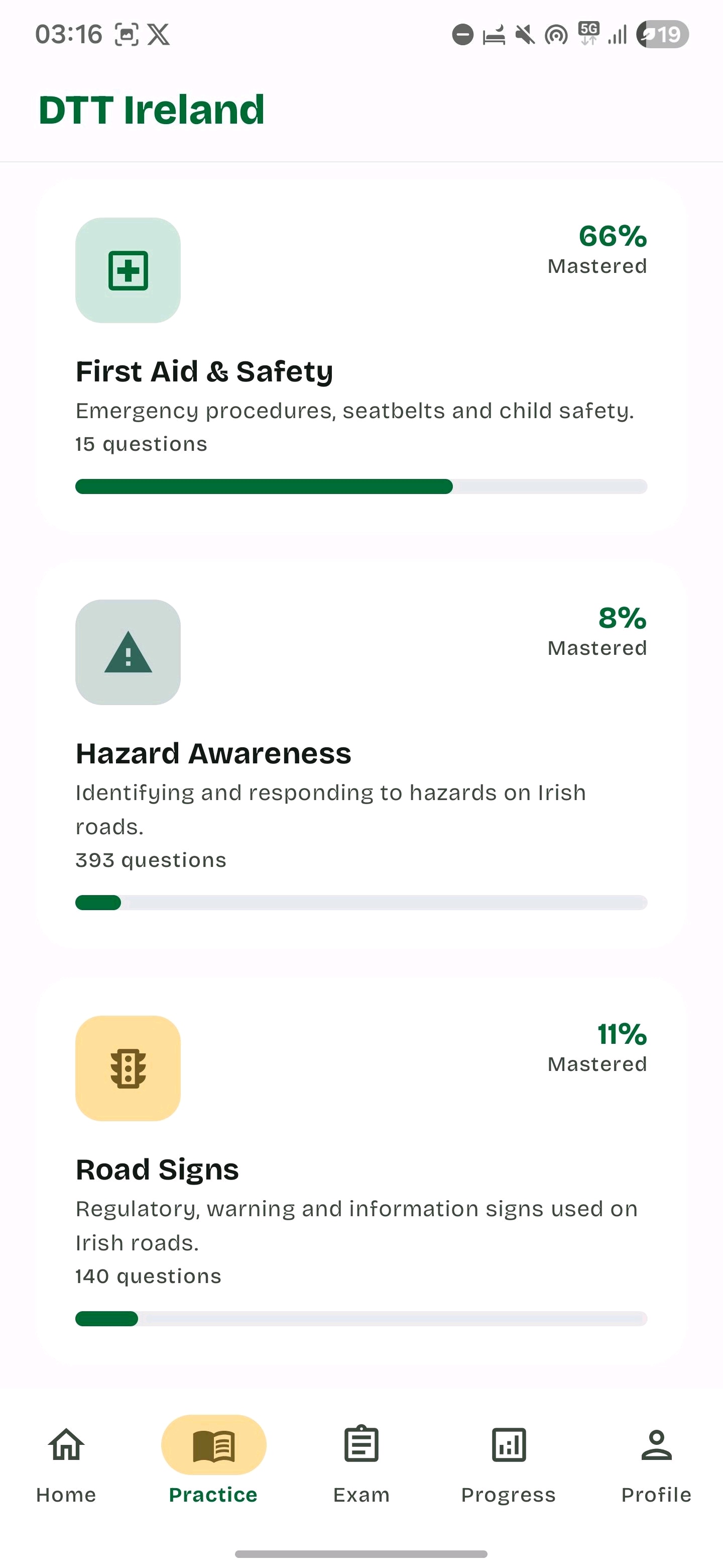 DTT Ireland categories