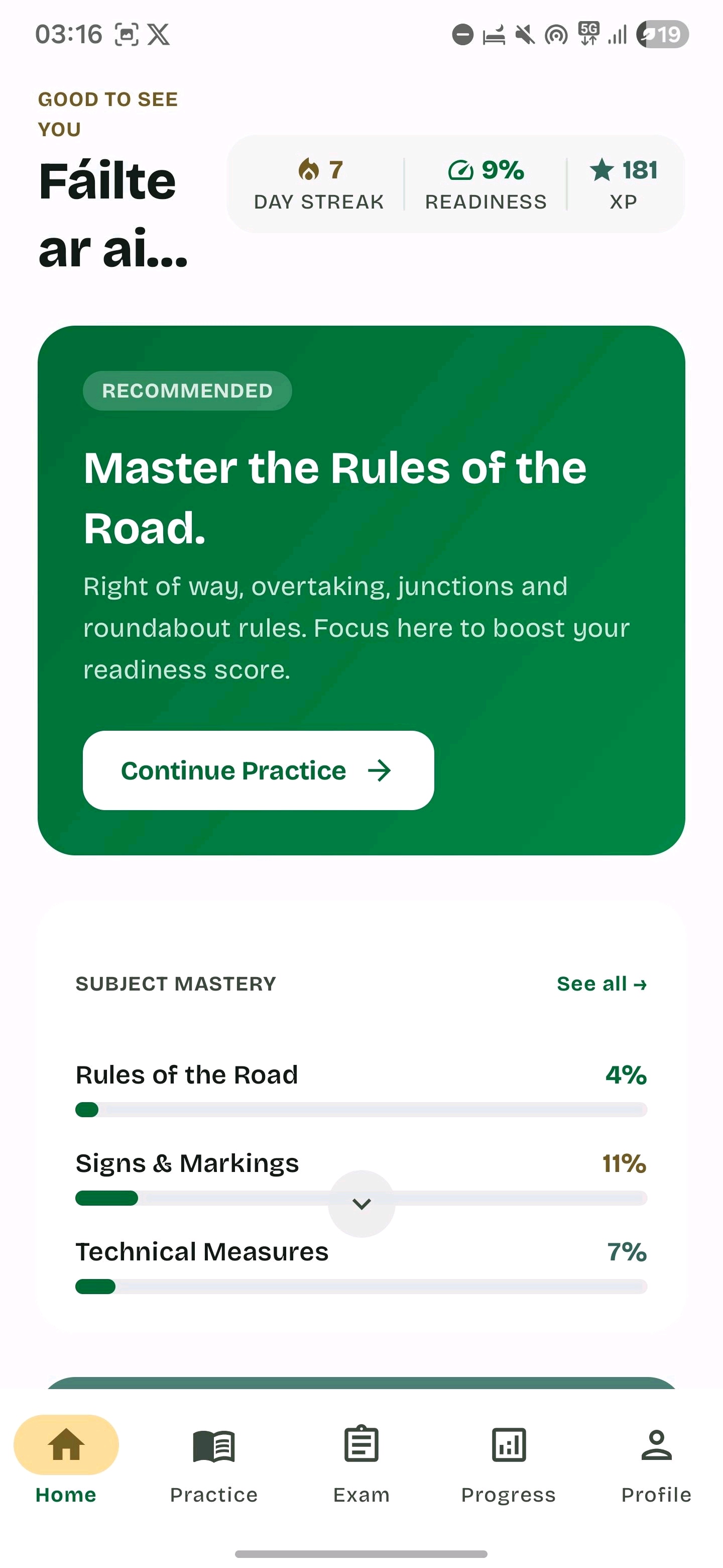 DTT Ireland home screen